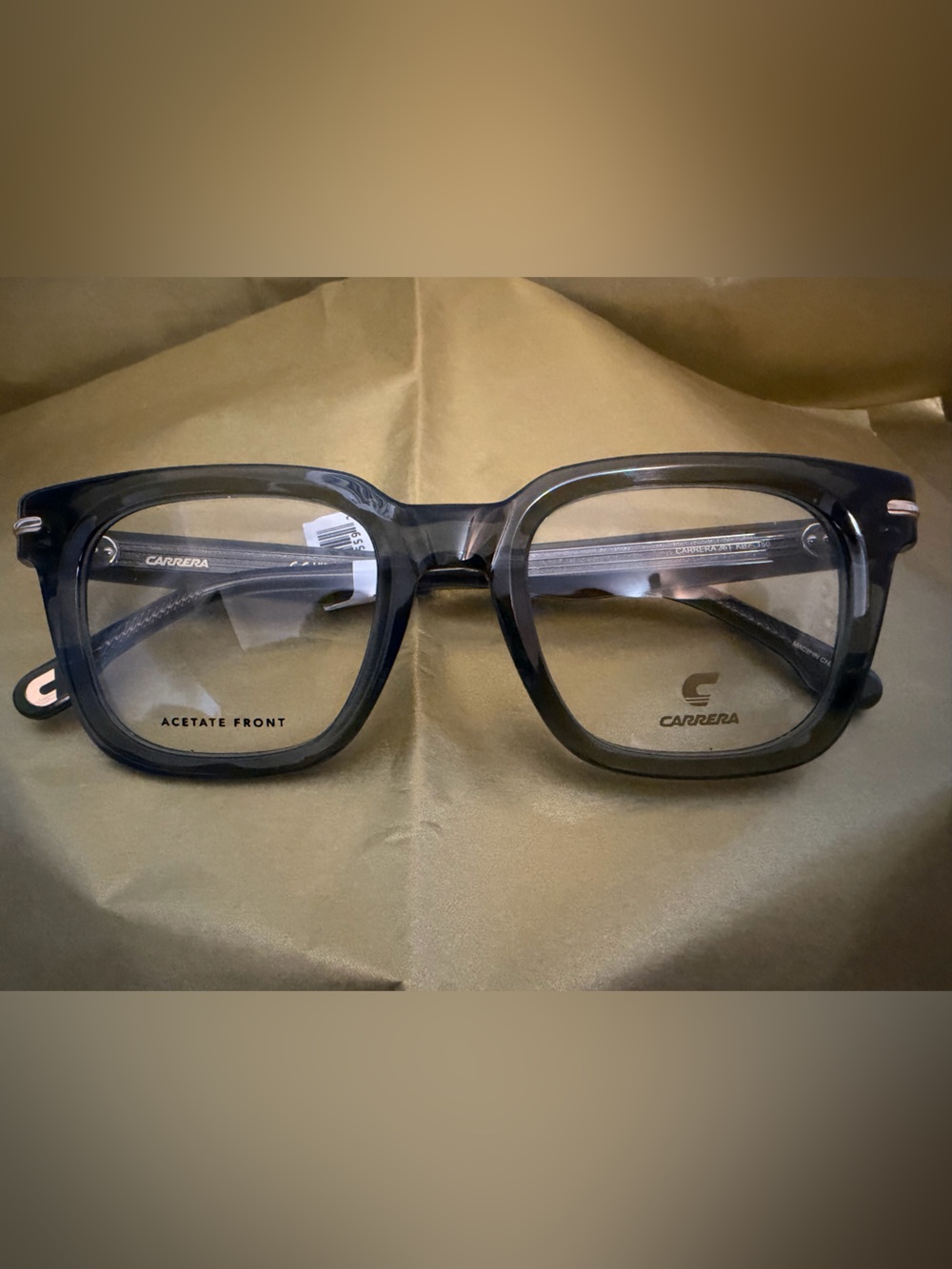 NWT Carrera Men’s Square Acetate Frames - Dark Gray